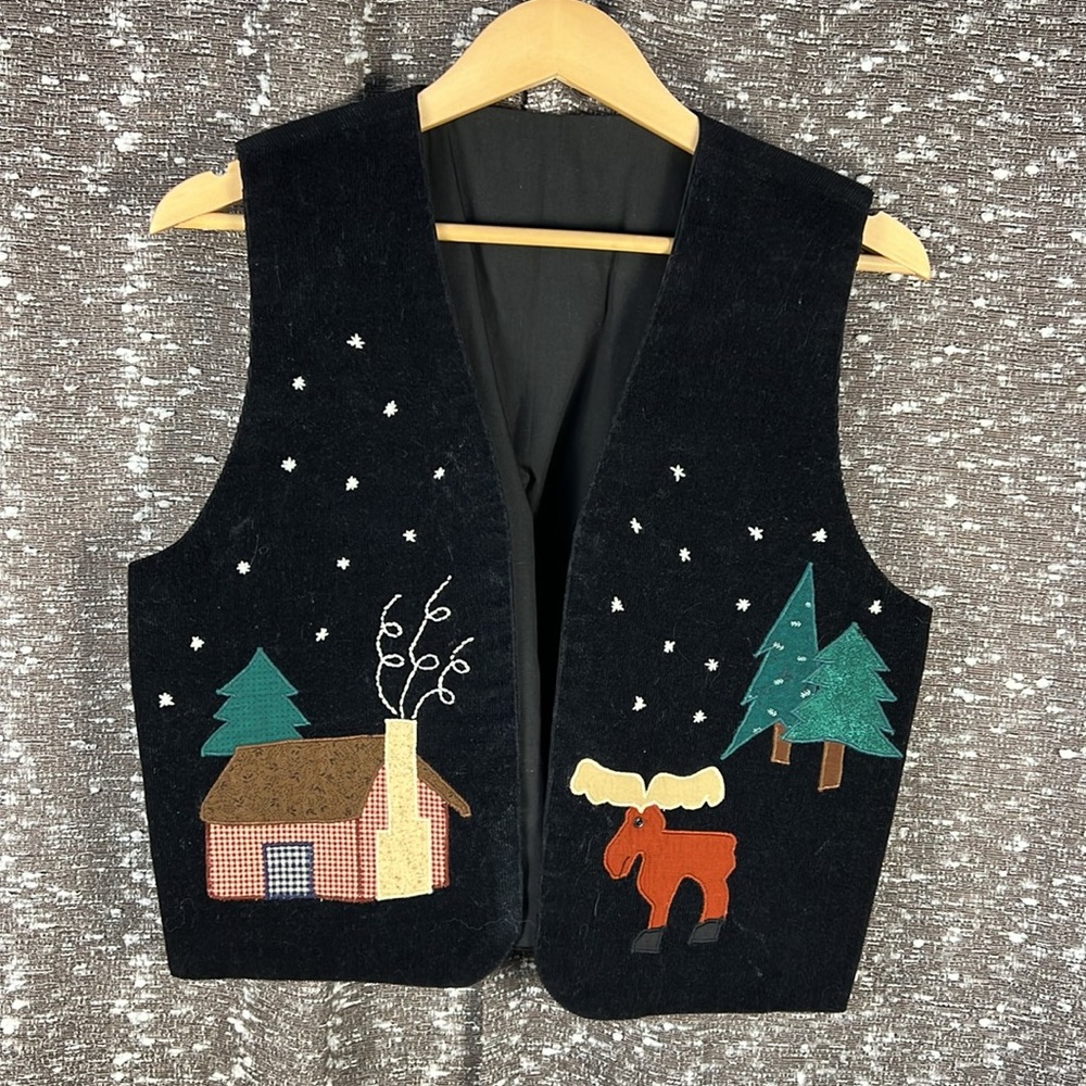 Homemade Christmas‎ Vest Sewed Patch